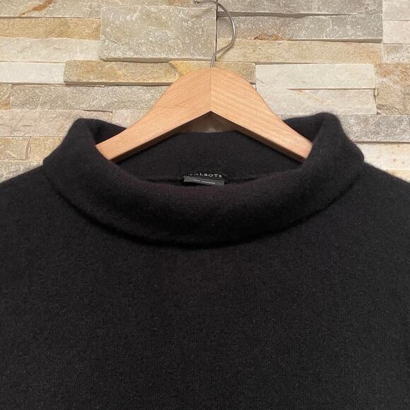 Talbots L Black Cashmere Turtleneck | Old Money Classic, Pure Luxe Staple $280 - Picture 6 of 6